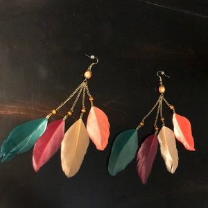 Feather earrings